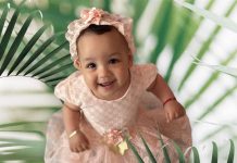 Happy 1st Birthday to you our beautiful daughter ,